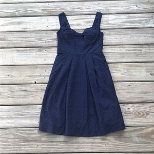 Lily Pulitzer Navy Blue Fish Eyelet Dress